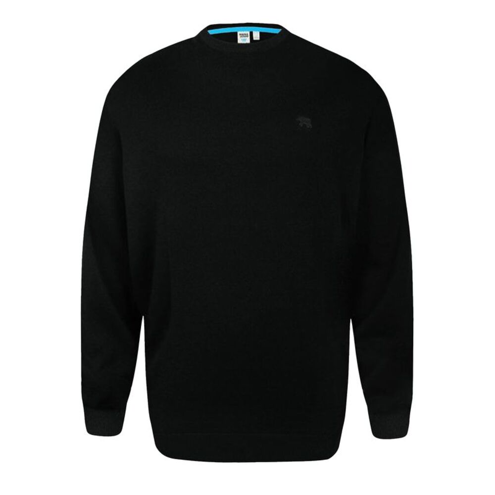 Duke Mens D555 Jovanni 1 Crew Neck Kingsize Sweatshirt / Black